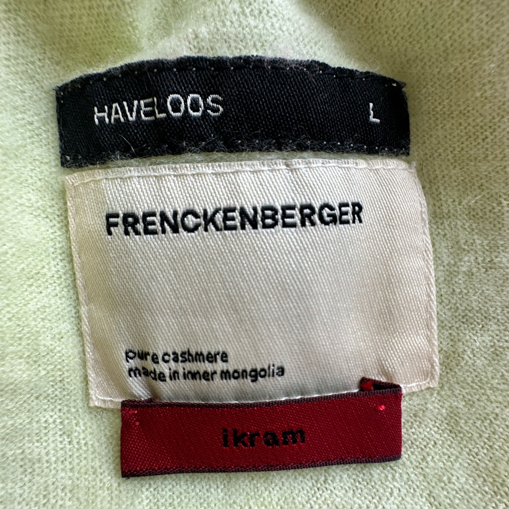 Frenckenberger Haveloos 100% Pure Cashmere Tee Ikram Lime Green L